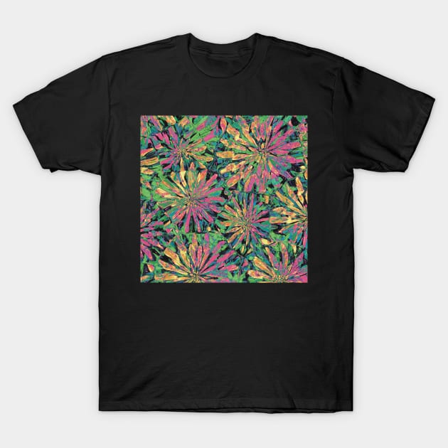 Firework Frizz-balls - Bold and Cool Tie Dye Style - Digitally Illustrated Abstract Flower Pattern for Home Decor, Clothing Fabric, Curtains, Bedding, Pillows, Upholstery, Phone Cases and Stationary T-Shirt by cherdoodles